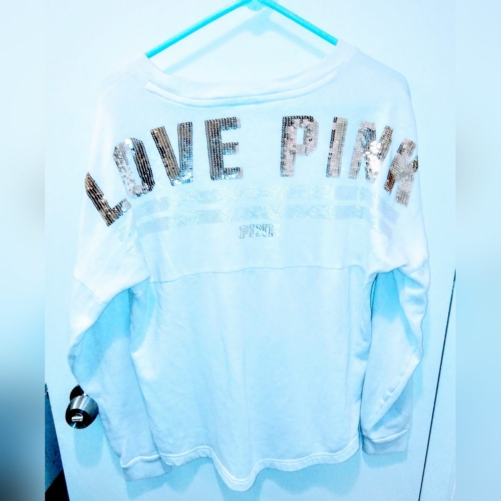 VS PINK bling crew neck shirt